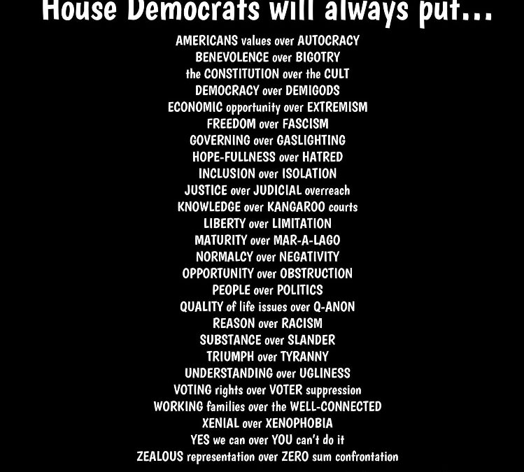 House Democrats Will Always Put….